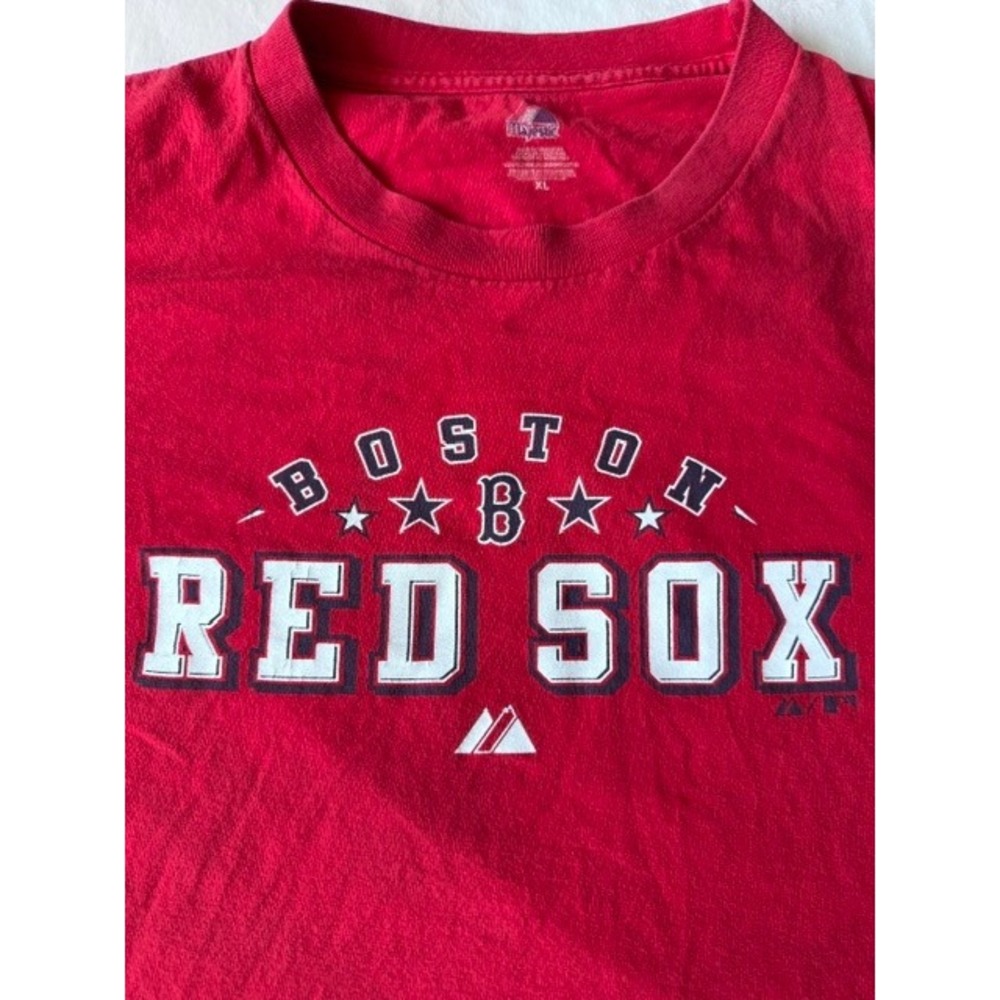 Majestic Boston Red Sox Tradition World Series Ticket Stub Long Sleeve Shirt XL